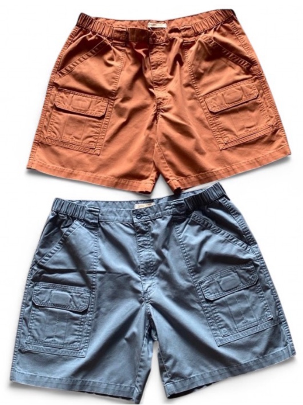 Savane Mens Cargo Shorts Waist 40 Blue Rust Mirage 6 Pocket Casual